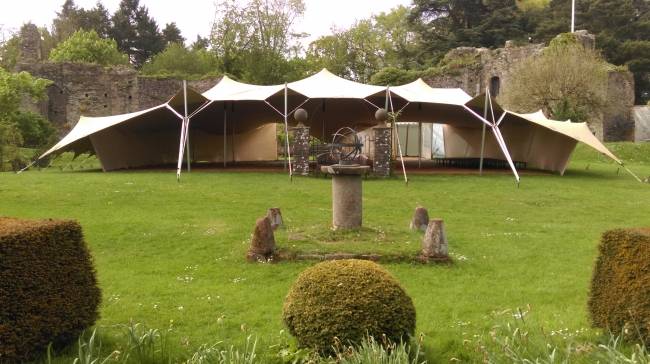 Stretch tent Usk castle may 2017