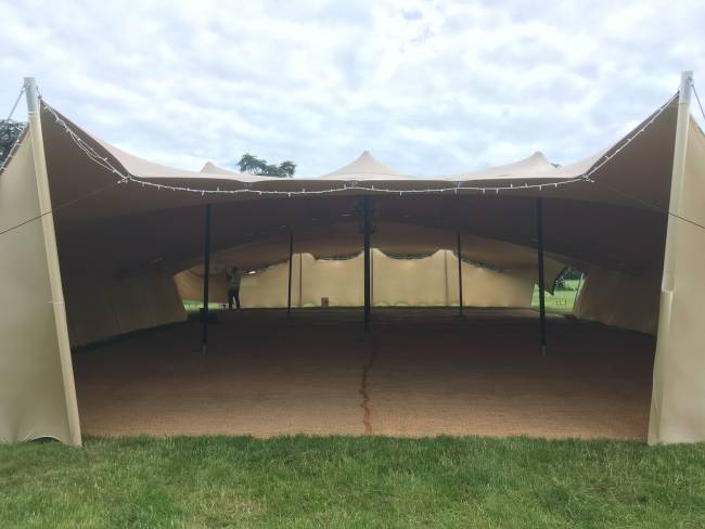 Stretch tent walls